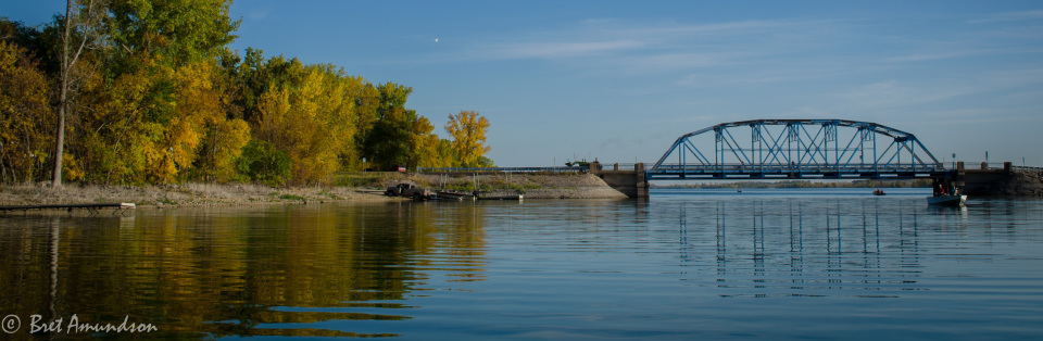 Lac Qui Parle Lake at the bridge - Photo by Bret Amundson